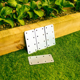 Extra Strong Standard Straight Flat Railway Sleeper Brackets (Pack of 4)